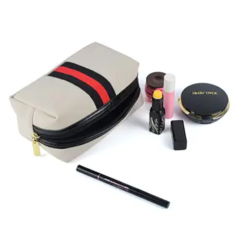 Hot Sale Summer Promotional Gift Leather Womens Make Up Bag Set 